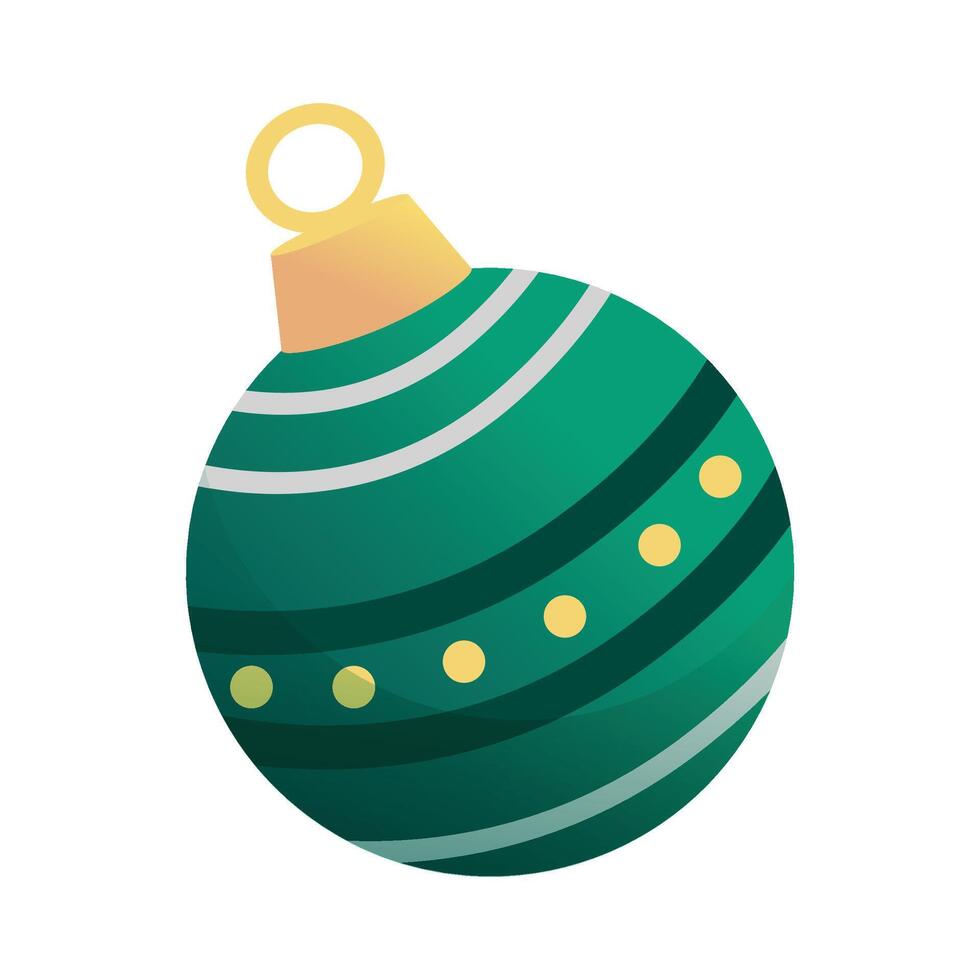 christmas balls in flat design on the white vector