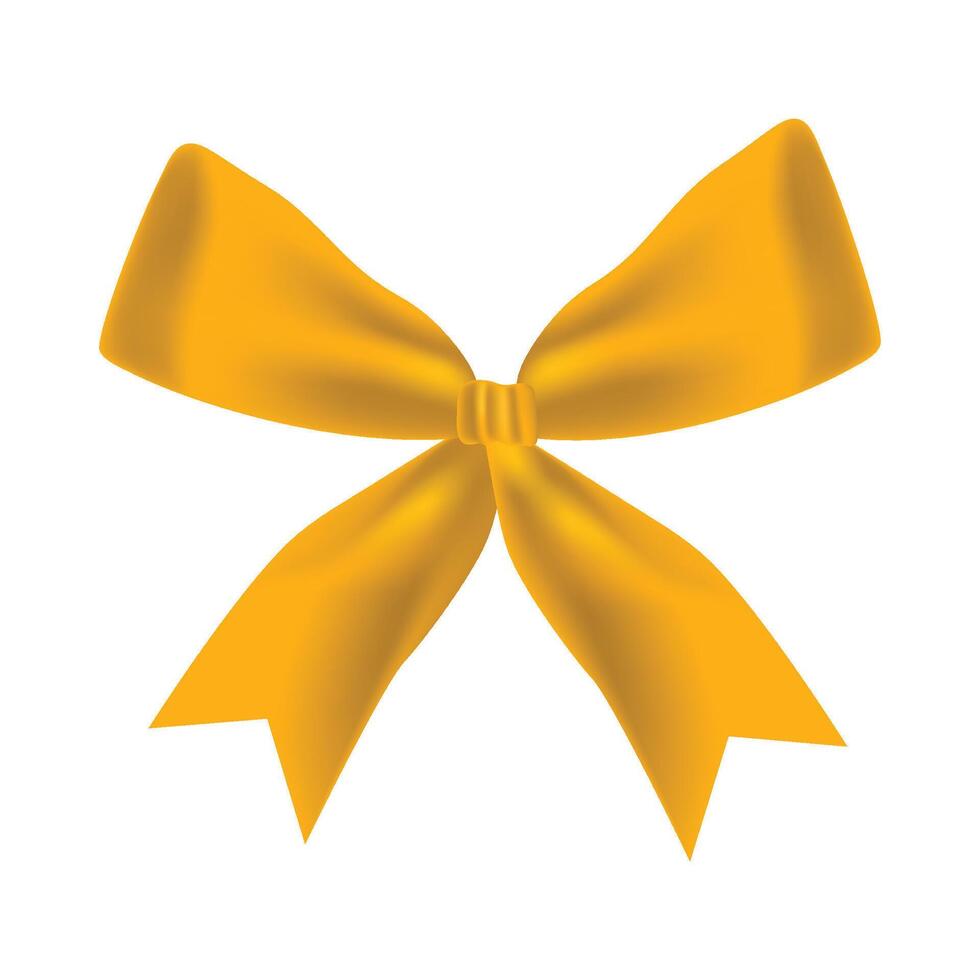 Ribbon bow clipart isolated illustration on a white background vector