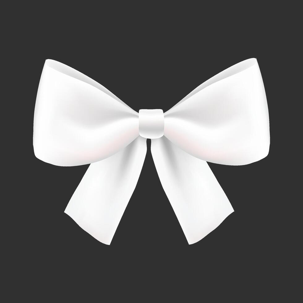Ribbon bow clipart design illustration on a black background vector