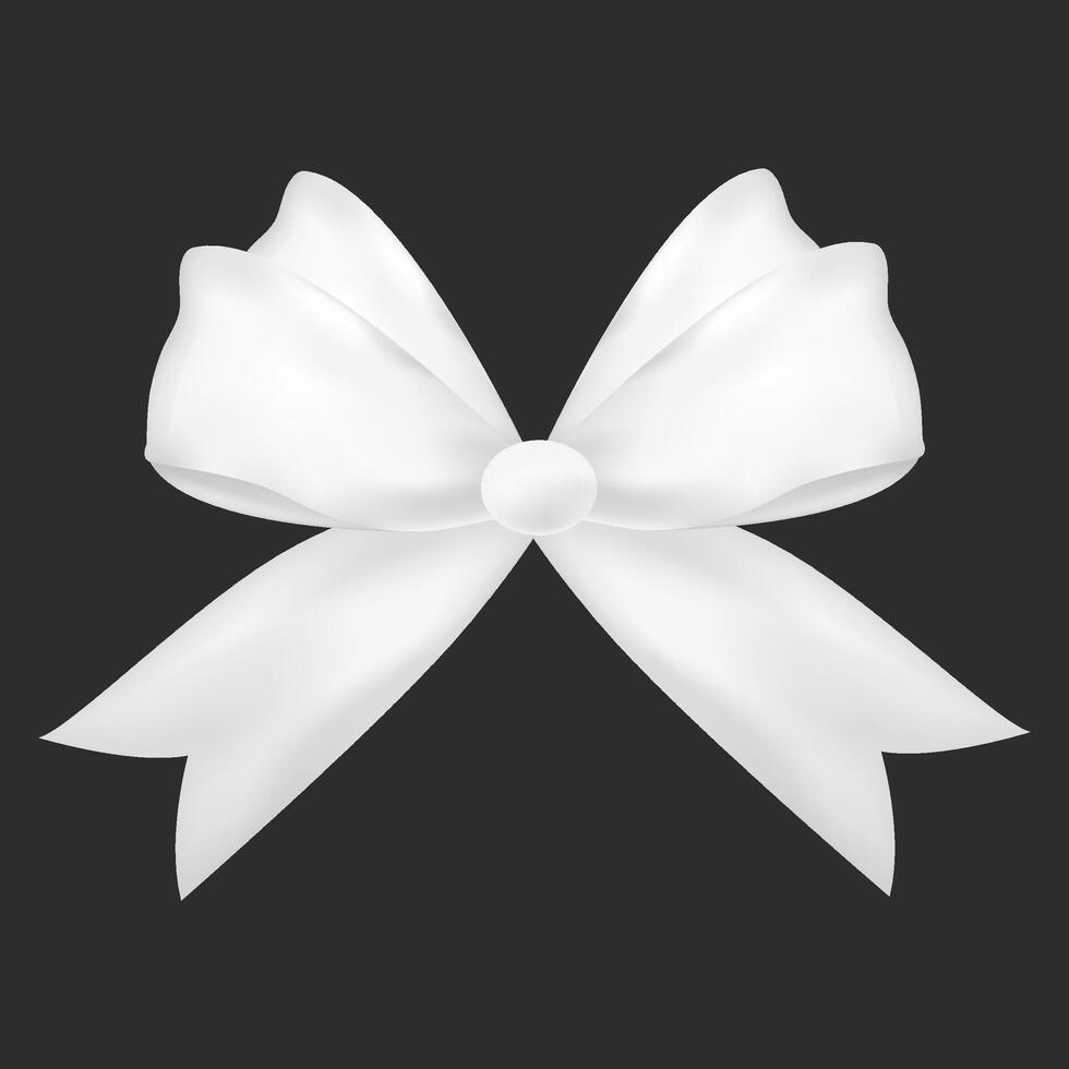 Ribbon bow clipart design illustration on black background vector