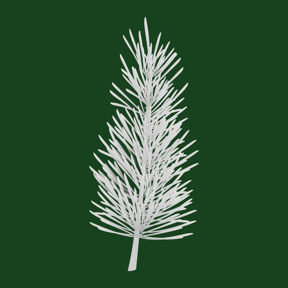 Christmas branch on green background vector