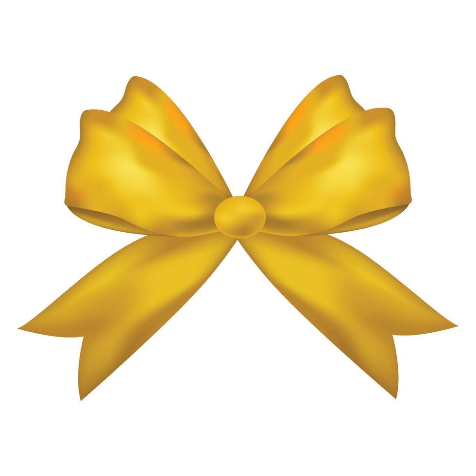 Ribbon bow clipart illustration on the white background vector