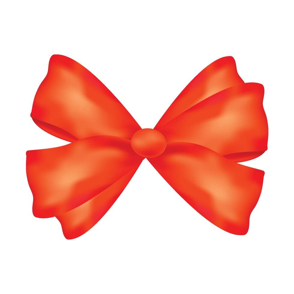 Ribbon bow clipart illustration isolated on white vector