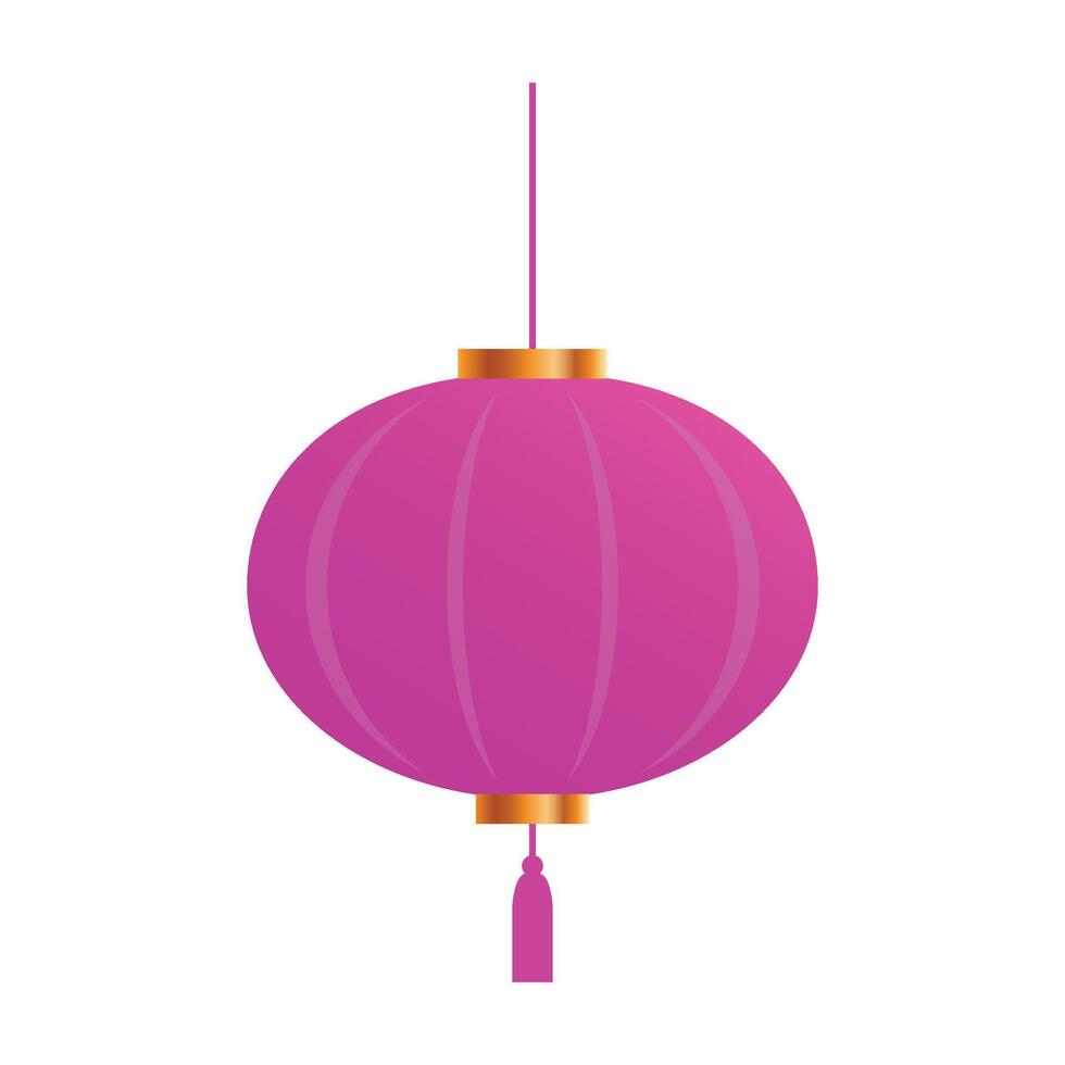 Chinese paper lantern element isolated on white vector
