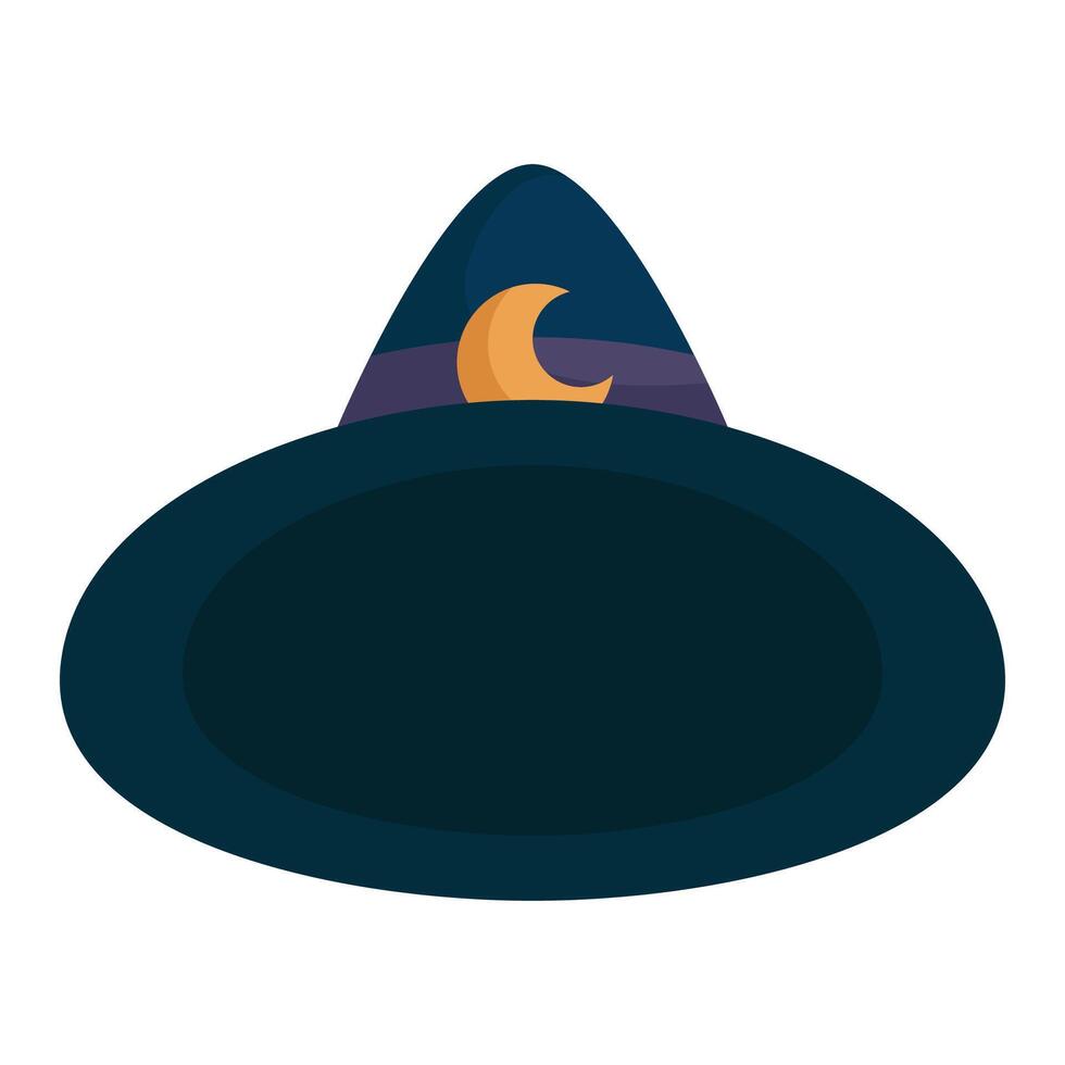 hand drawn witch hat illustration on white vector