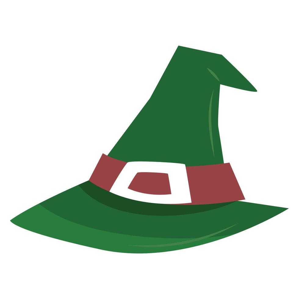 hand drawn witch hat illustration on a white vector