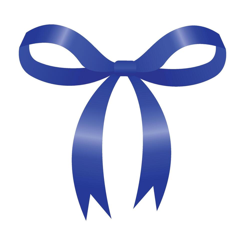 Ribbon bow clipart isolated on white vector