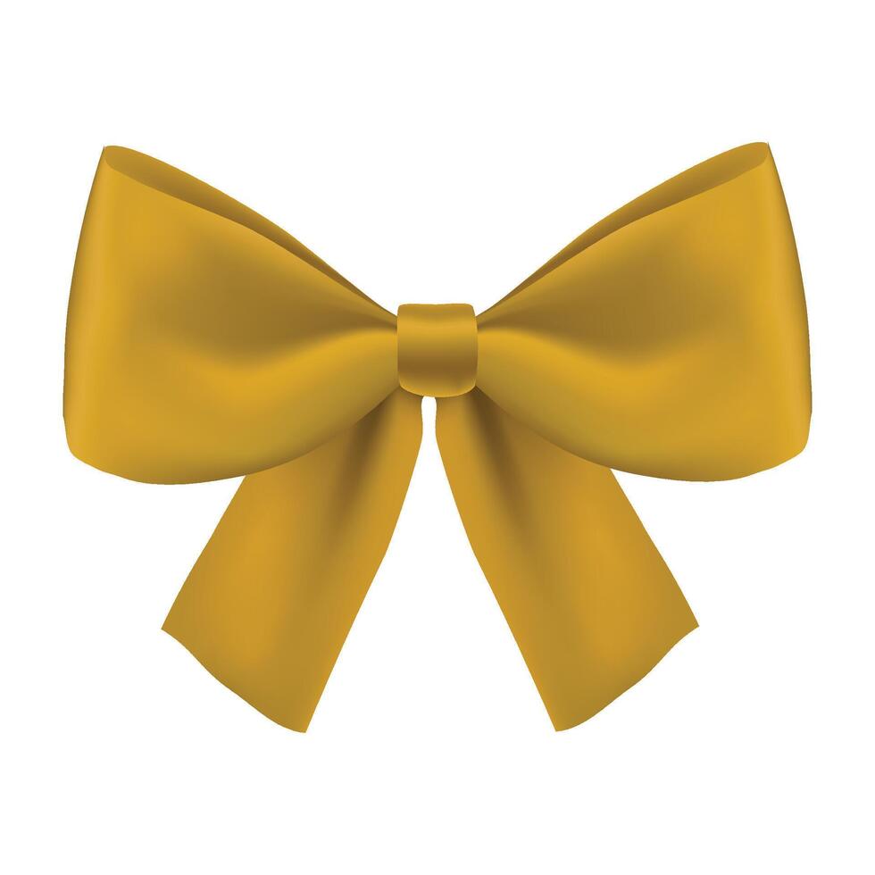 Ribbon bow clipart illustration on white background vector