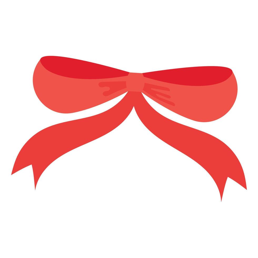 Ribbon bow clipart design on white background vector