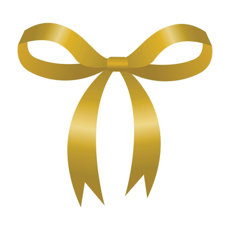 Ribbon bow clipart isolated on a white background vector