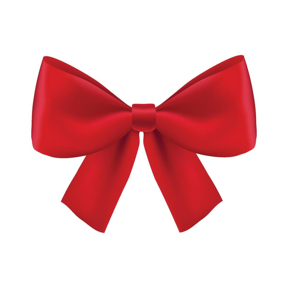 Ribbon bow clipart isolated on a white vector