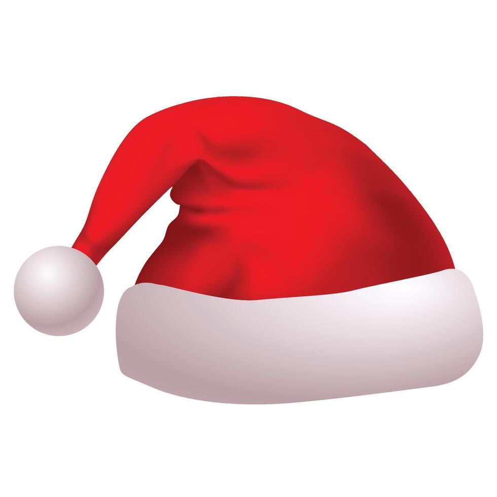 Santa Claus hat isolated illustration on white background vector