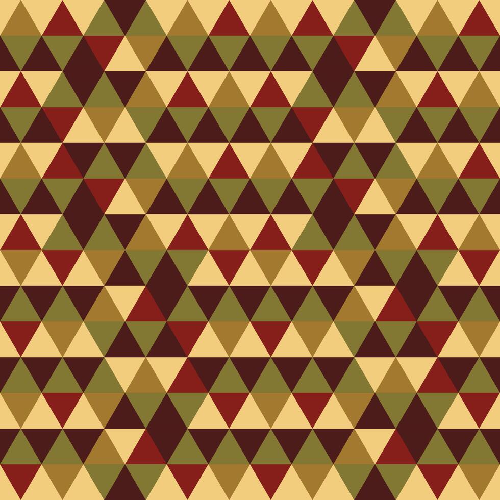 Abstract geometric autumn background, abstract autumn background, seamless triangle pattern with autumn color theme vector
