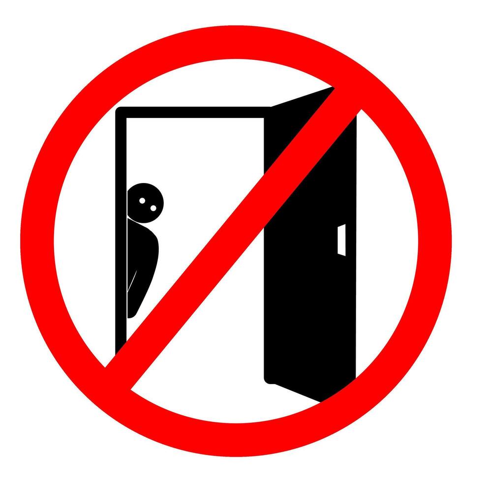 warning sign no peeking or spying vector