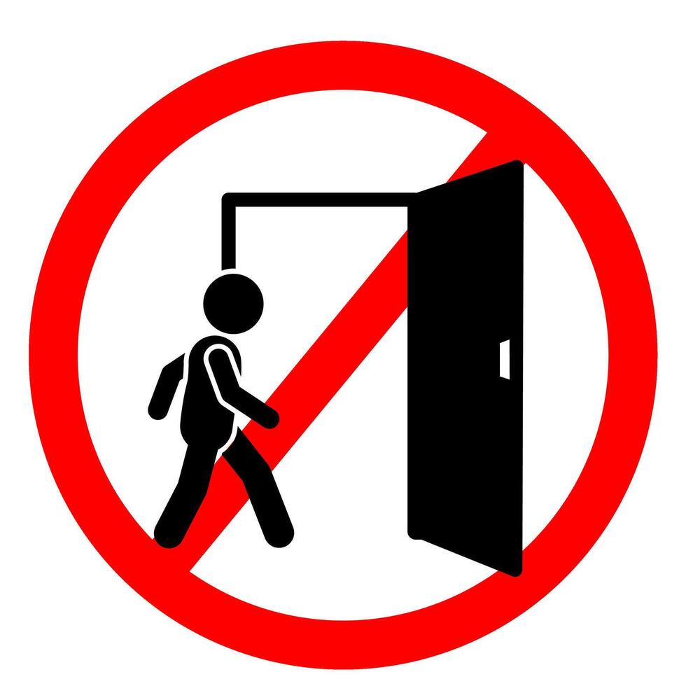 warning sign no entry, do not enter vector