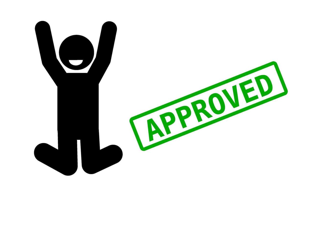 approved icon illustration, approved flat character vector