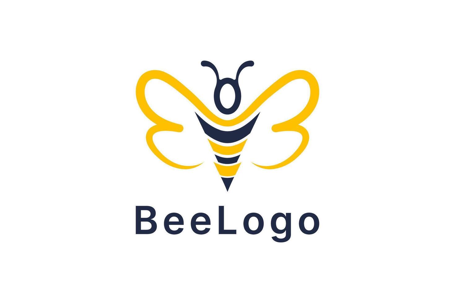 Bee logo icon modern symbol illustration template design with abstract style. vector