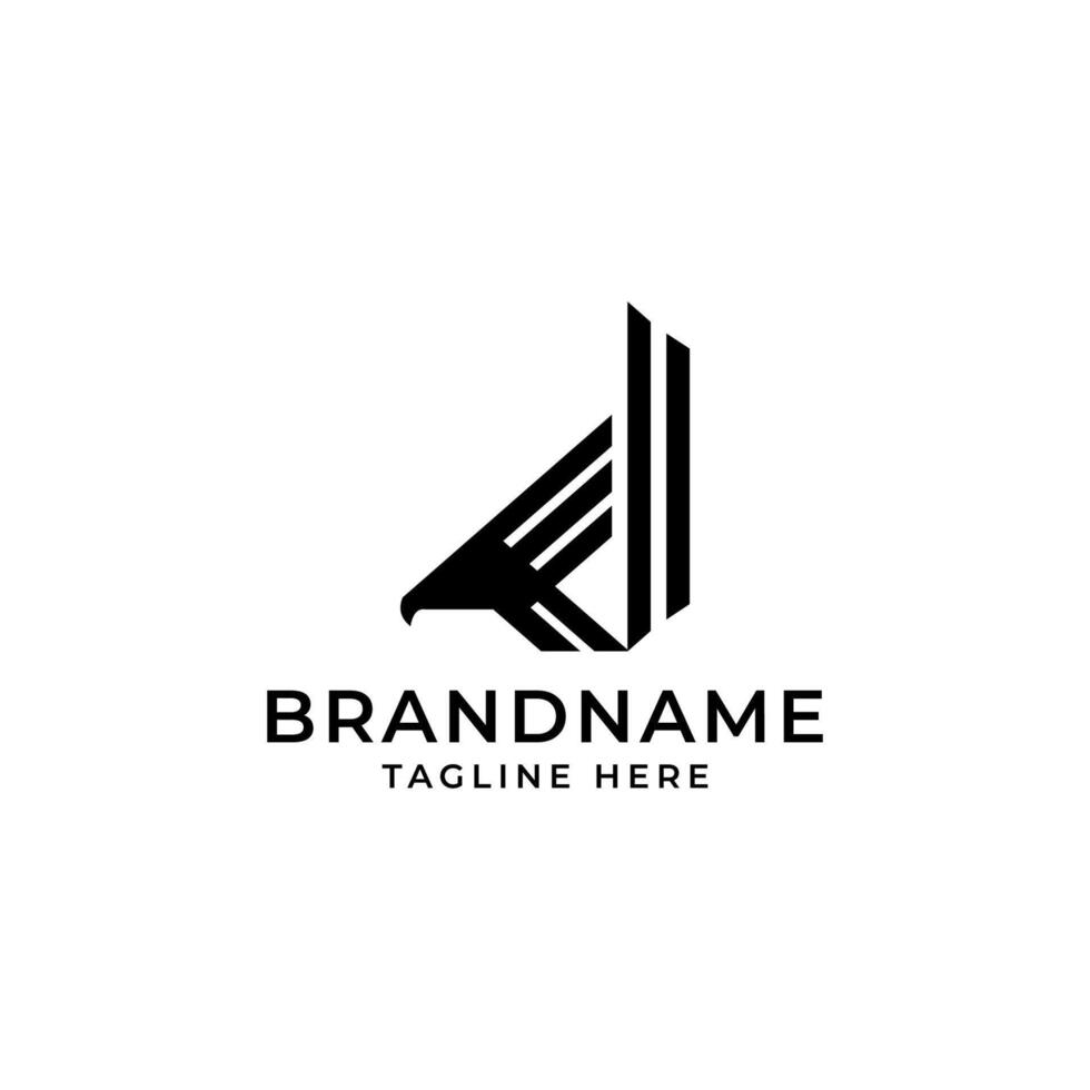 Logo Letter D Falcon vision monogram line design elemen vector