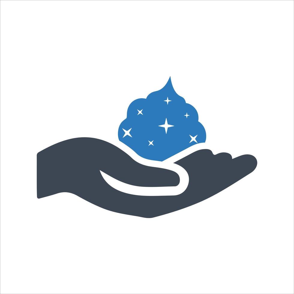 Sparkle foam icon. Skin care icon vector