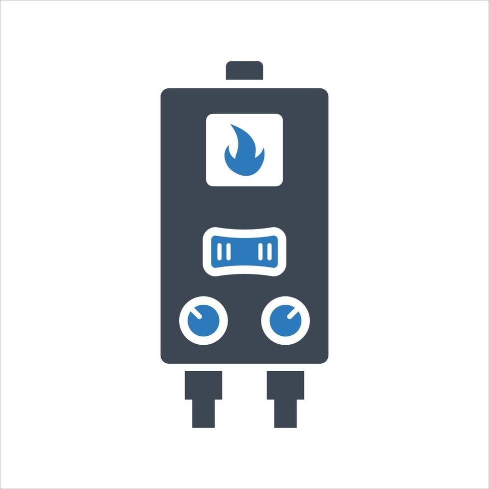 Gas boiler icon. Home heating system icon vector