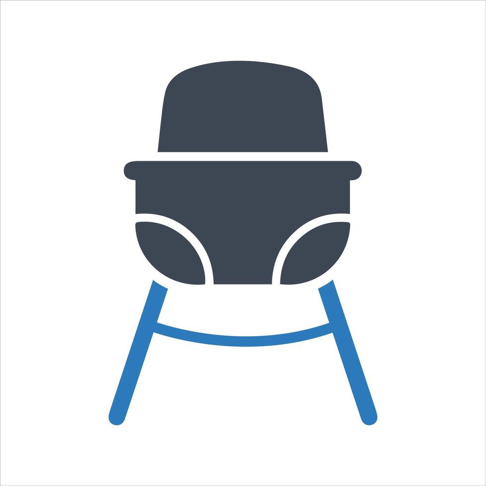 Baby chair icon. Chair icon vector