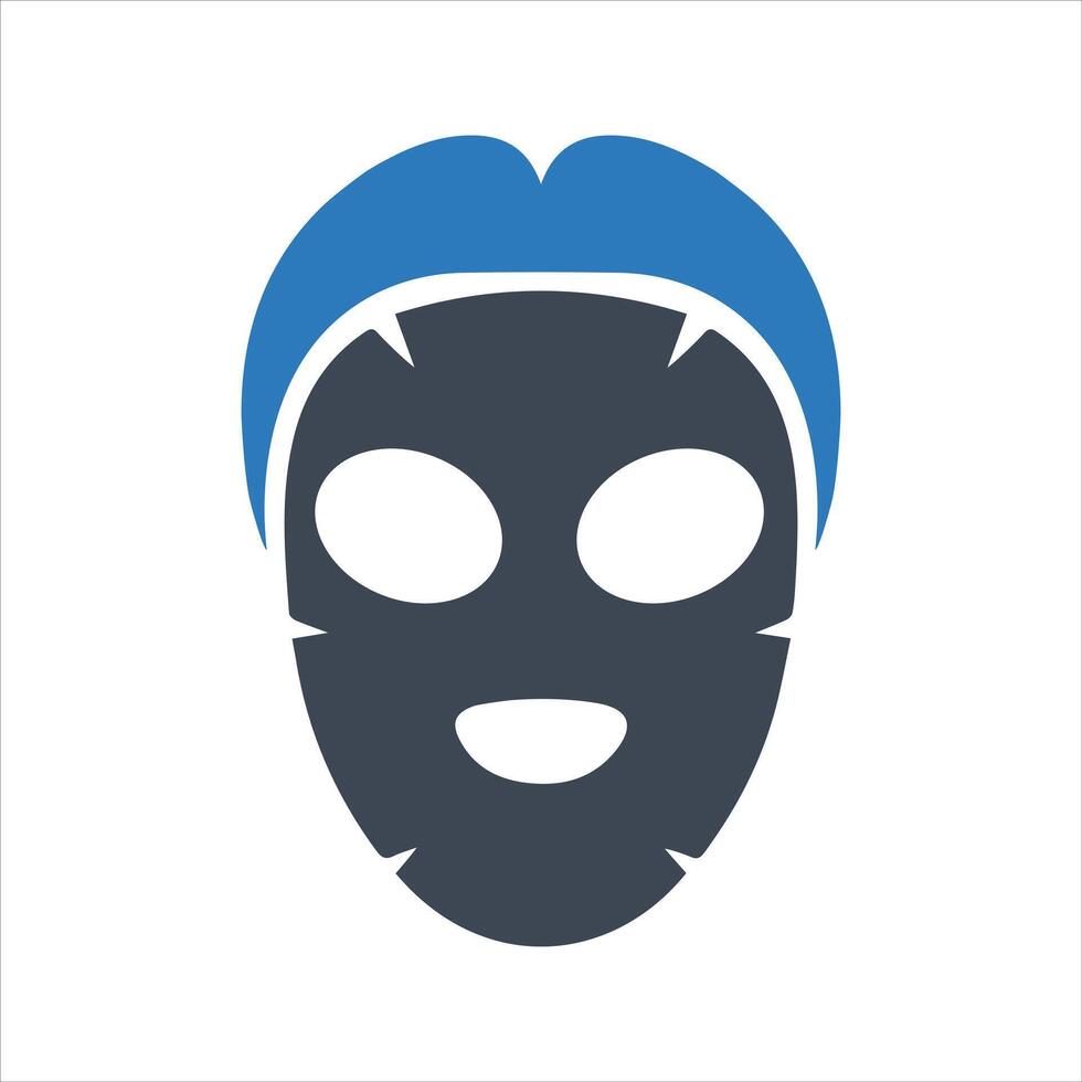 Facial sheet mask icon. Cosmetic fabric mask icon vector