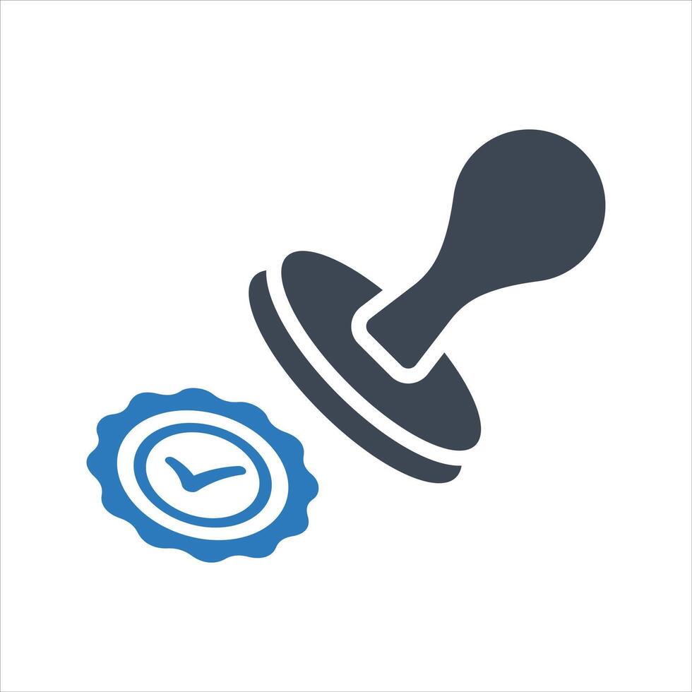 Stamp icon. Approved icon vector