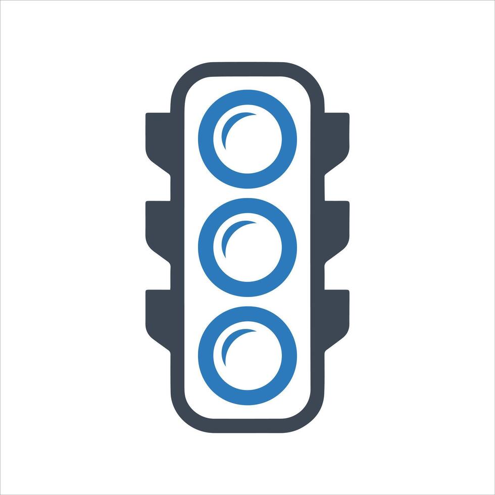 Traffic light icon vector