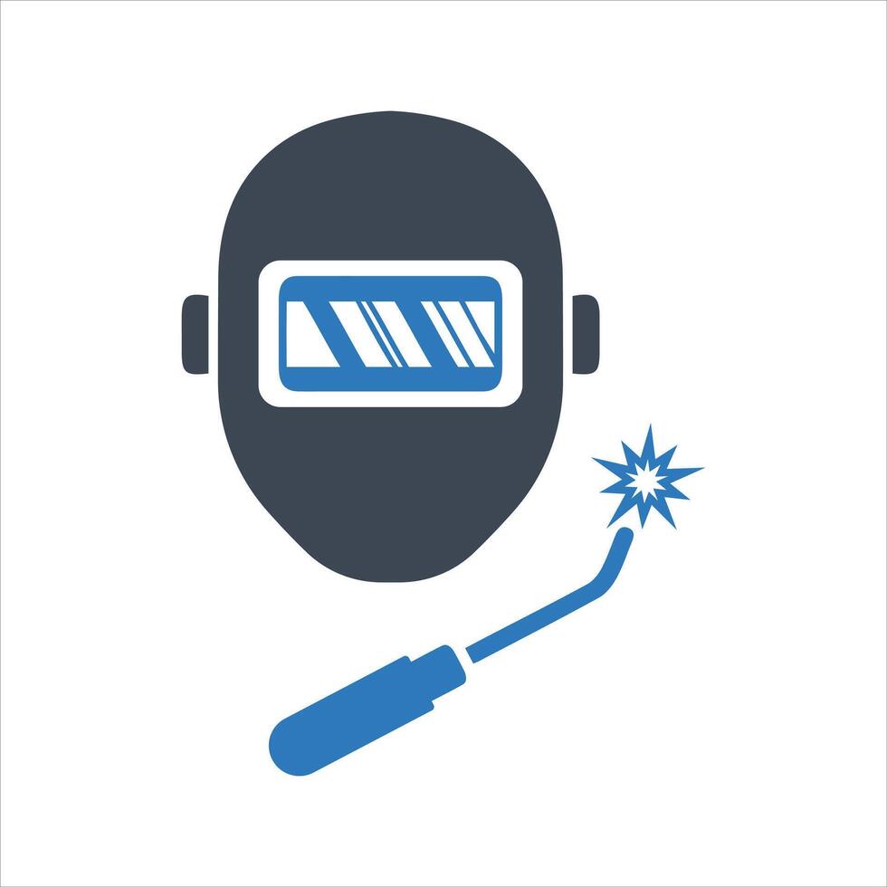 Welding mask icon. Welding icon vector