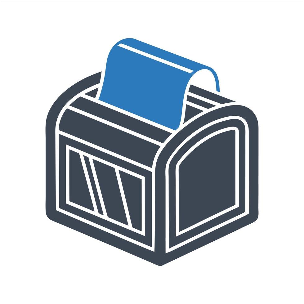 Paper towel dispenser icon vector