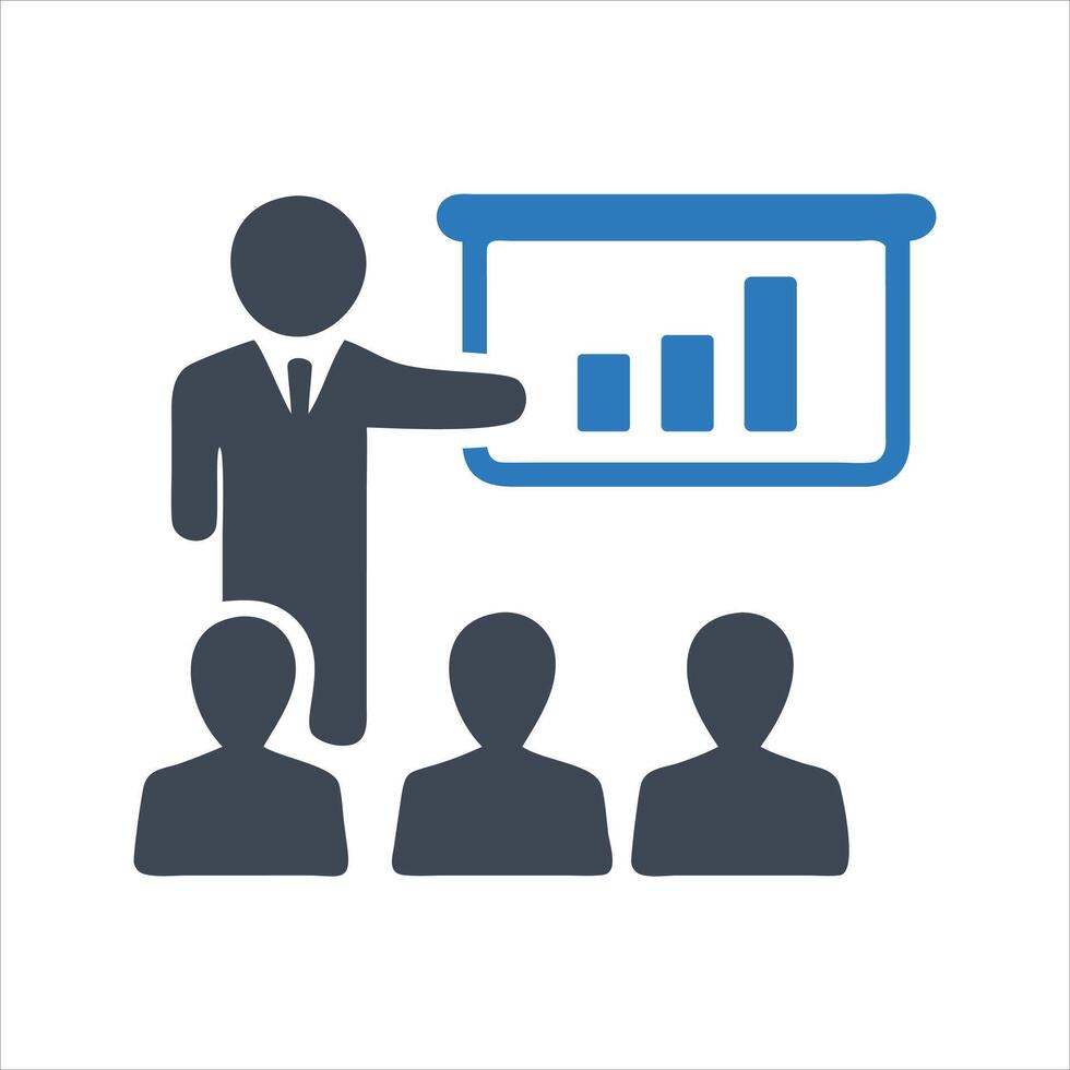 Seminar icon. Training. Lesson. Presentation icon vector