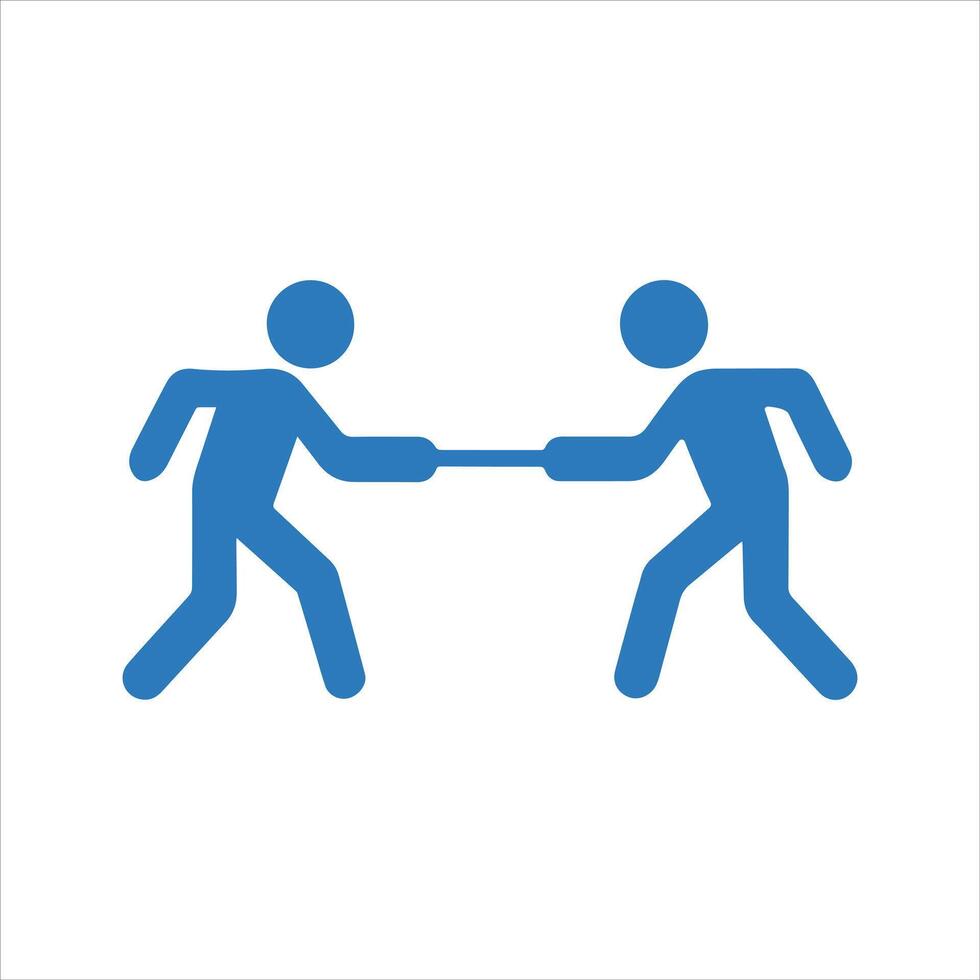 Tug of war icon. Play, rope, game icon vector