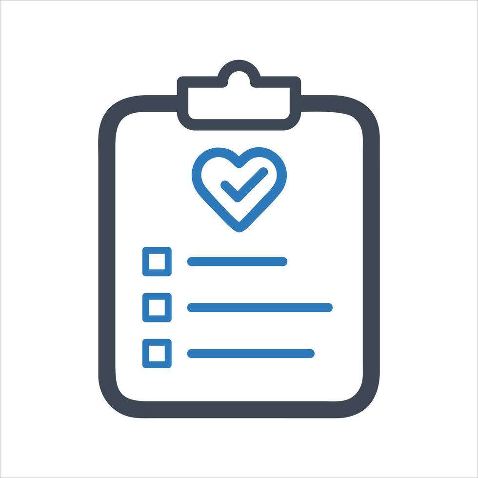 Health check icon. General health. Heart icon vector