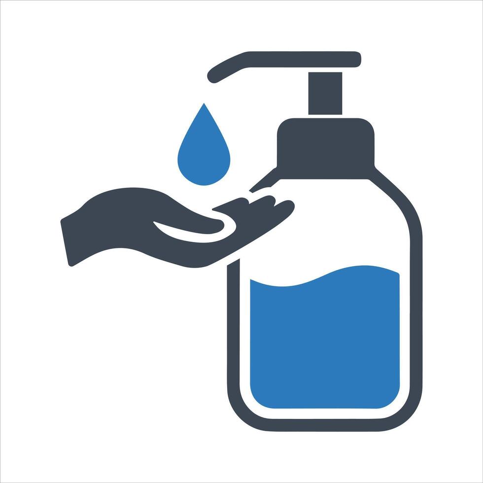 Hand soap icon. Hand wash. Hand sanitizer icon vector