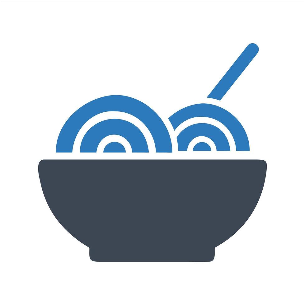 Noodles icon. and glyph vector