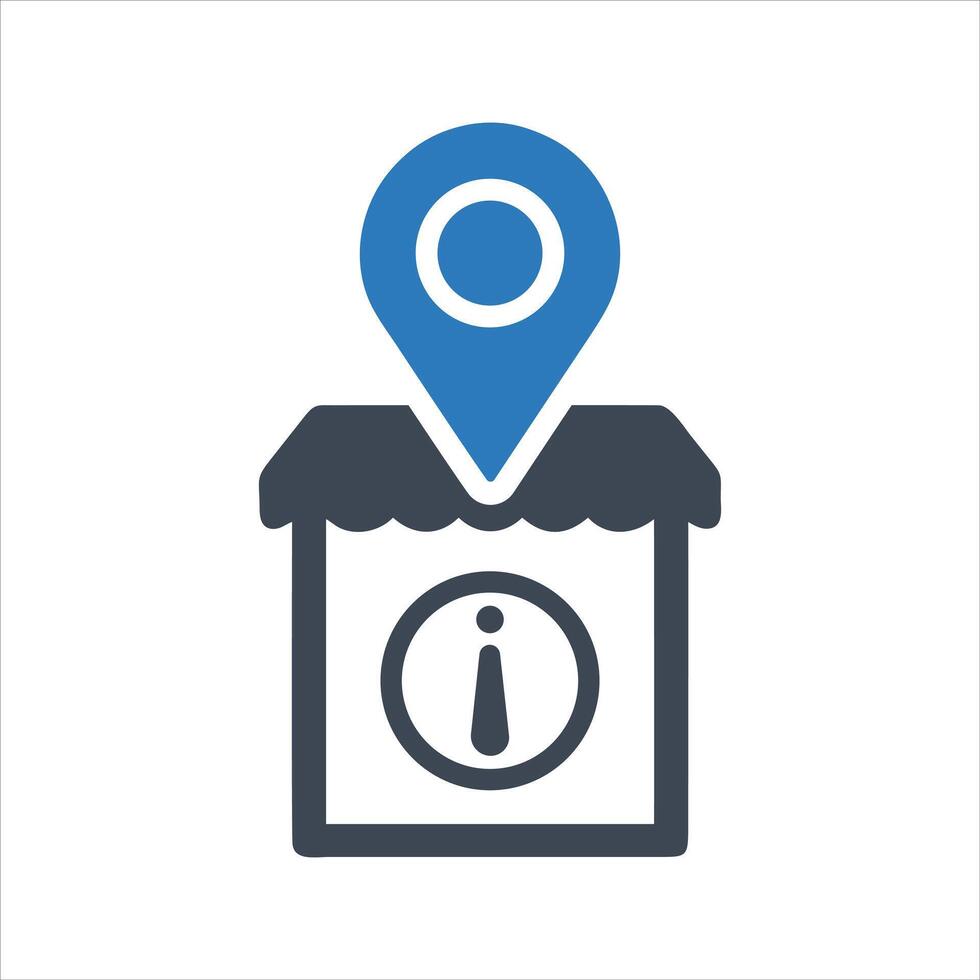 Information store icon. Customer service. Information point icon vector