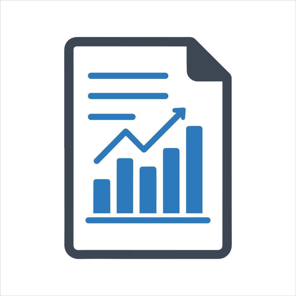 Business report icon. Audit and analysis icon vector