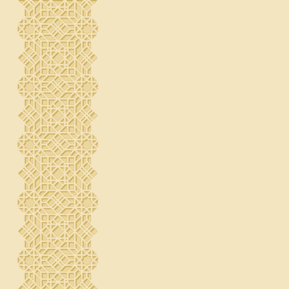 Islamic Vertical Textured Ornament with Silhouette vector