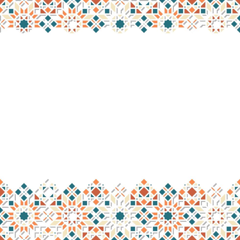 Islamic Horizontal Ornament Design with Silhouette Texture vector