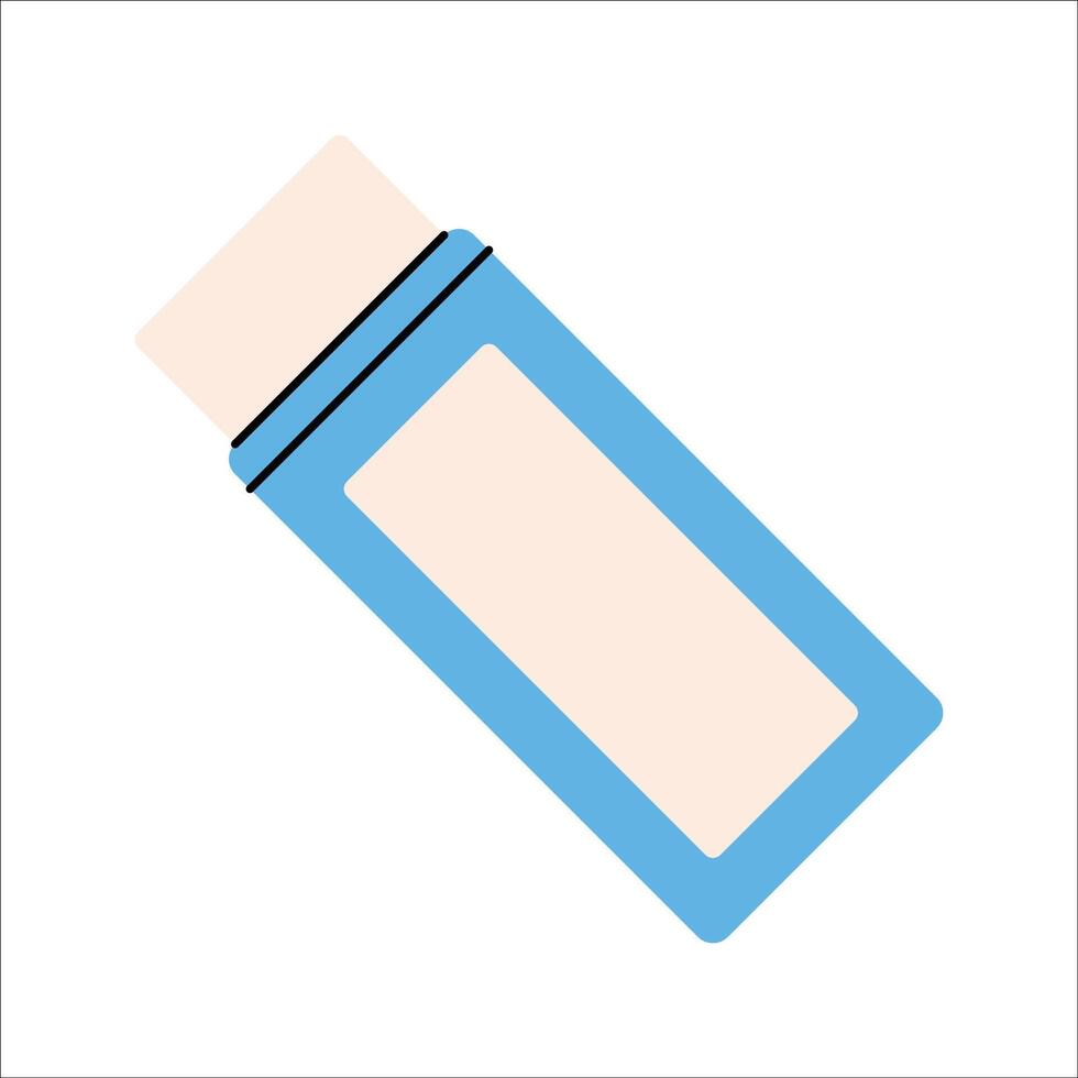 Eraser Icon Cartoon Flat Design Style Illustration vector