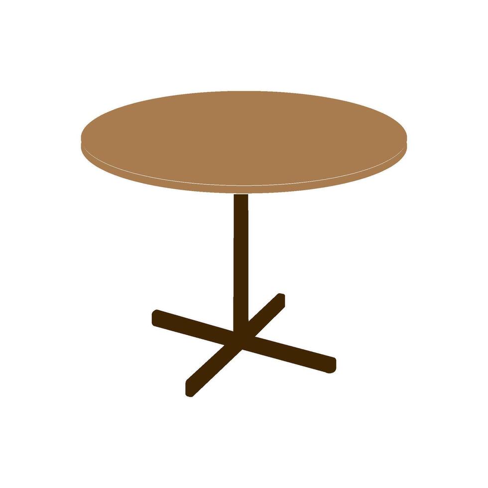 minimalist round table icon vector