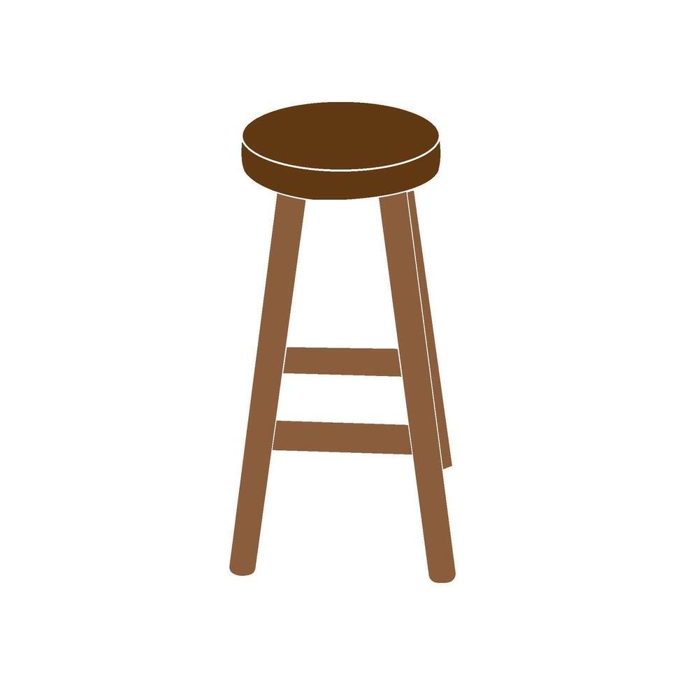 minimalist round chair icon vector