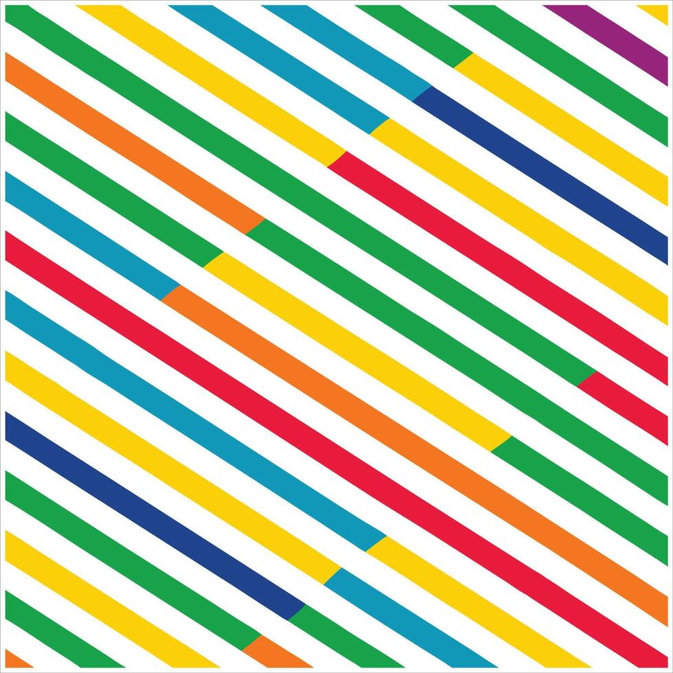 A rainbow colored pattern with diagonal lines vector