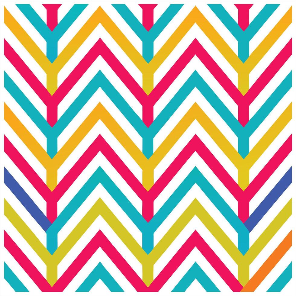 A colorful chevron pattern with a white background vector