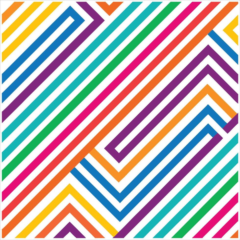 A colorful striped pattern with diagonal lines vector