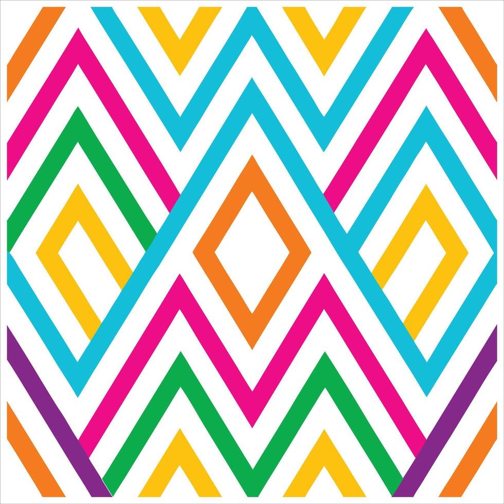 Colorful geometric pattern with diagonal lines vector