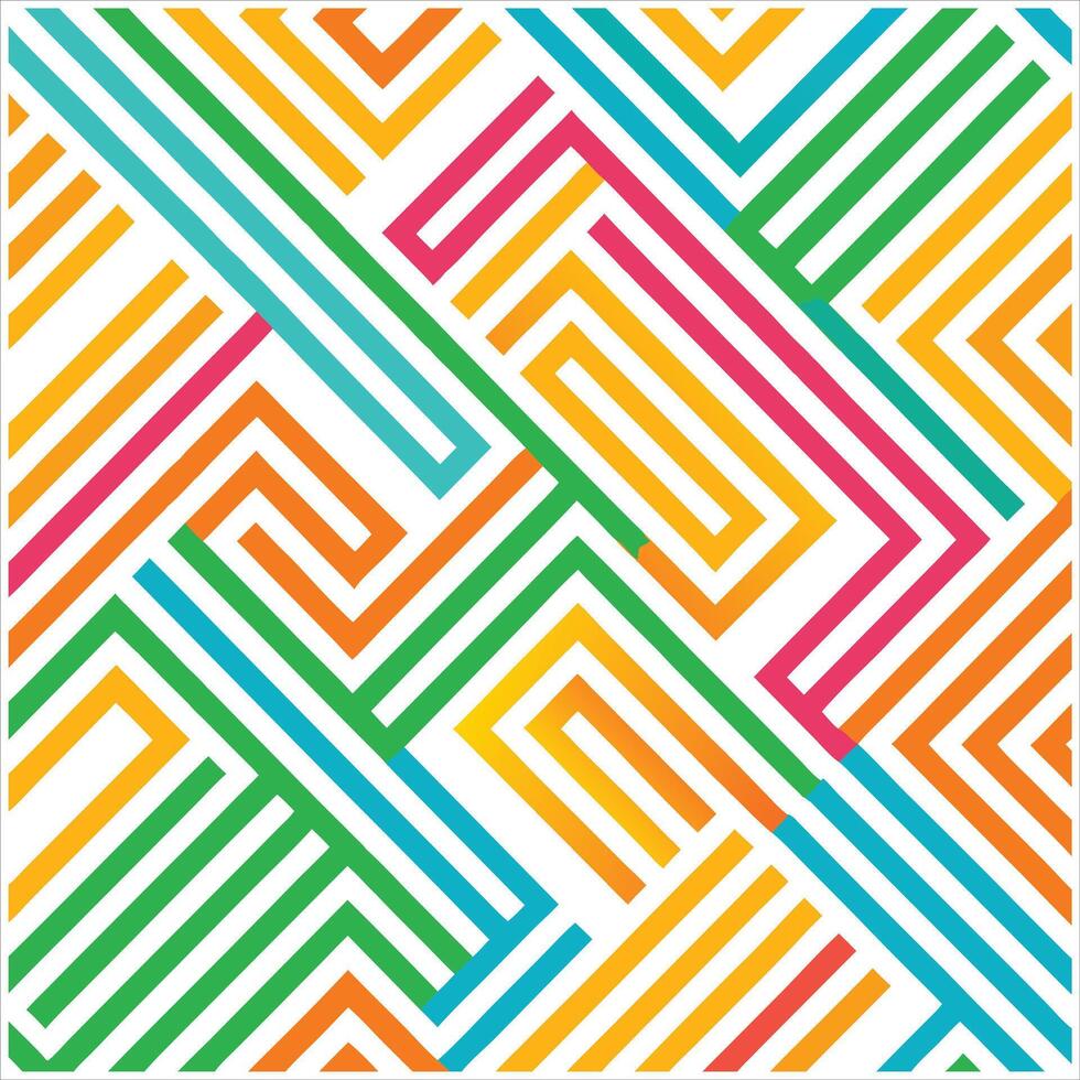 Colorful geometric pattern with lines vector