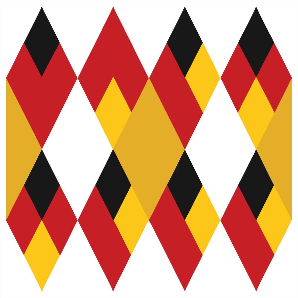 A pattern of red, yellow and black triangles vector