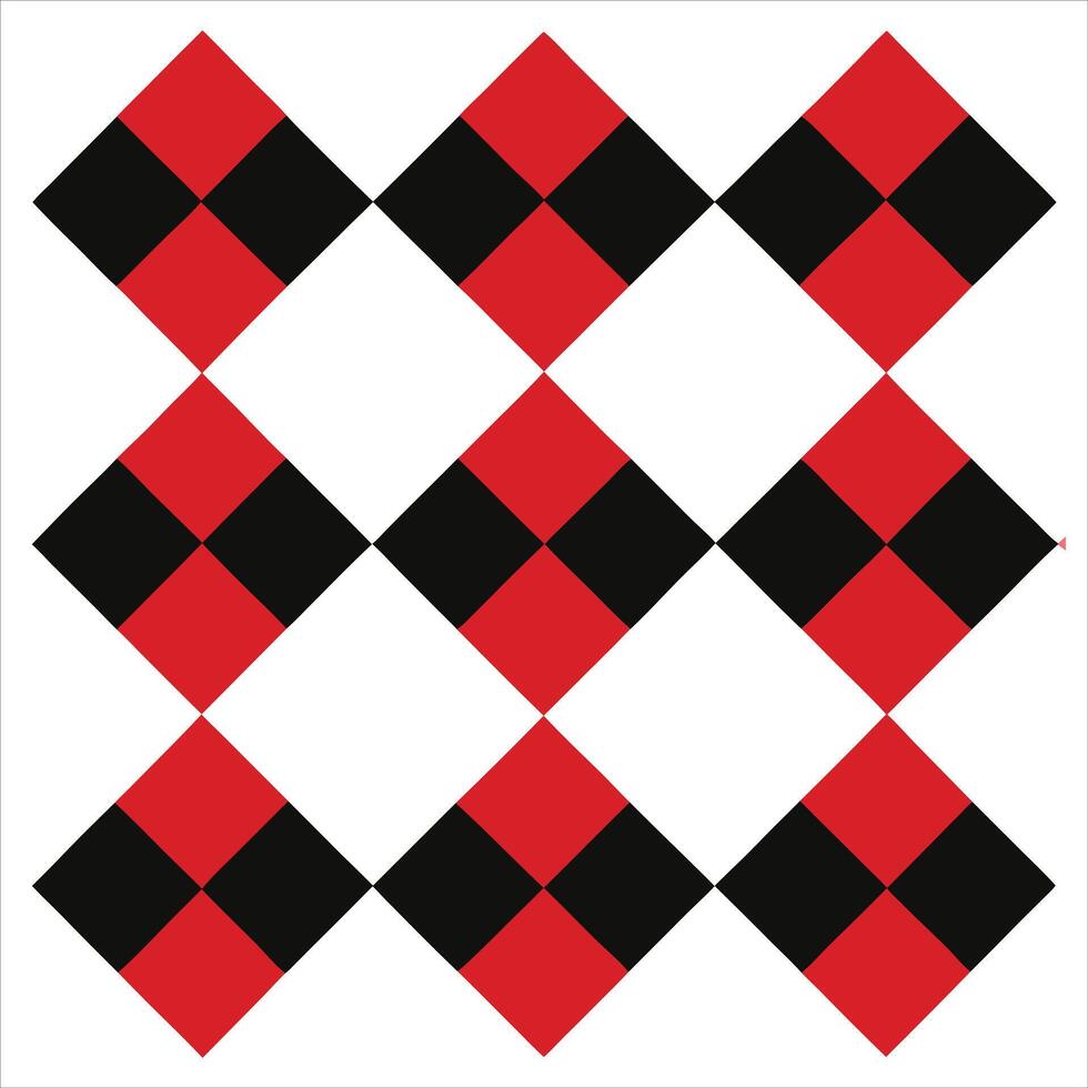 A red and black checkered pattern vector