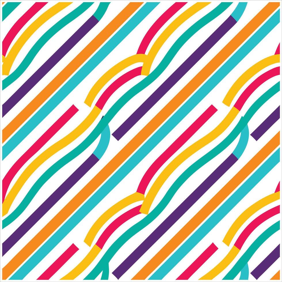 A colorful pattern with curved lines vector
